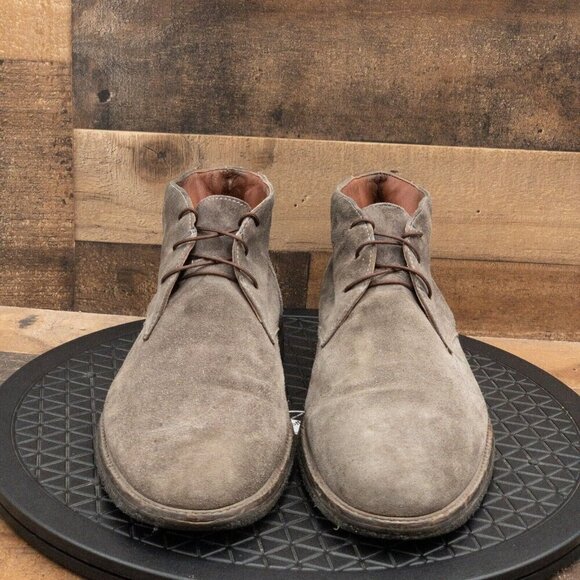 JOHNSTON AND MURPHY DRESS CHUKKA BOOTS GRAY LEATHER LACE UP SIZE 12M main image 7